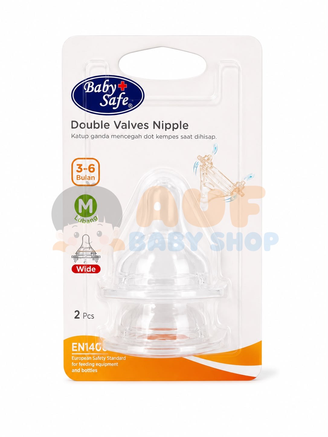 BABY SAFE DOT WIDE NECK M