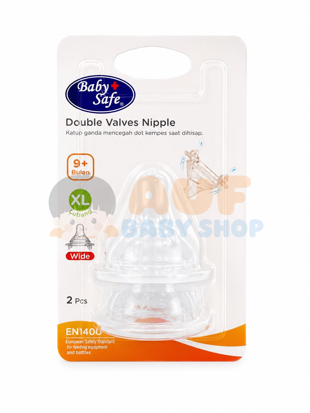BABY SAFE DOT WIDE NECK XL