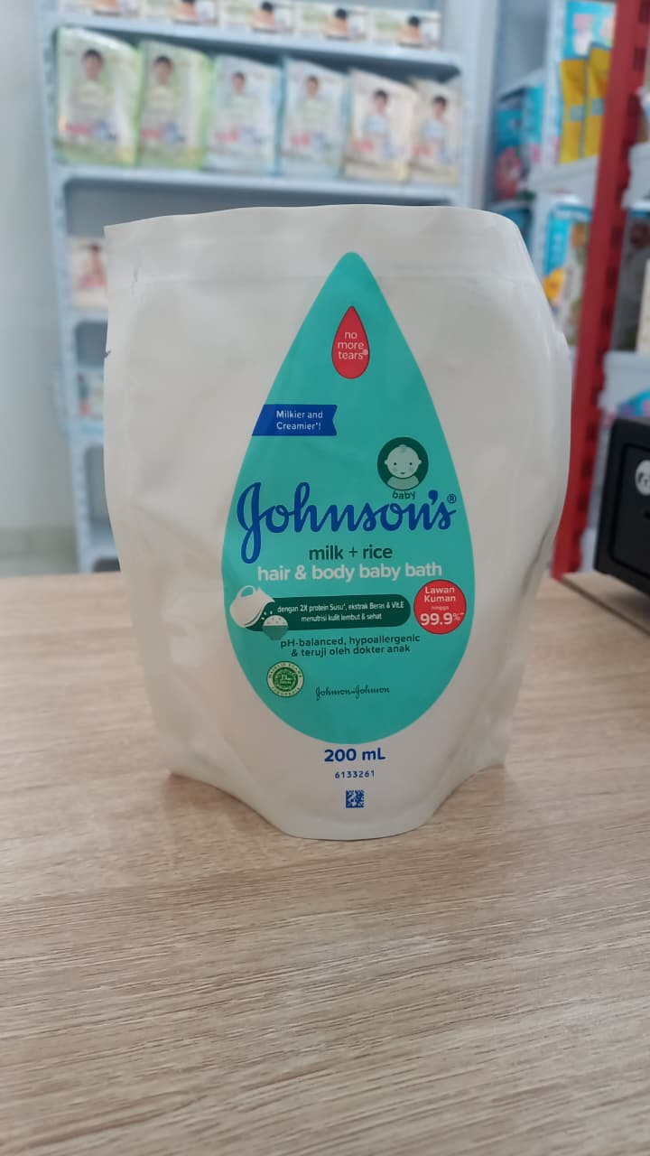 JOHNSONS JB BATH MILK+RICE RF 200 ML