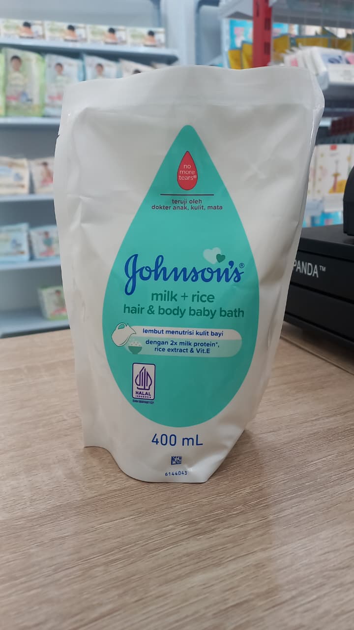 JOHNSONS JB BATH MILK+RICE RF 400 ML