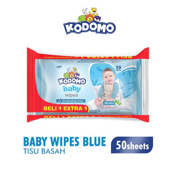 Kodomo Tisue Basah Blue 50 Sht