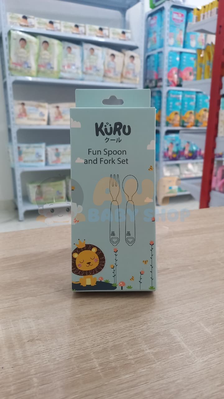 Kuru Stainless Spoon Fork Yellow