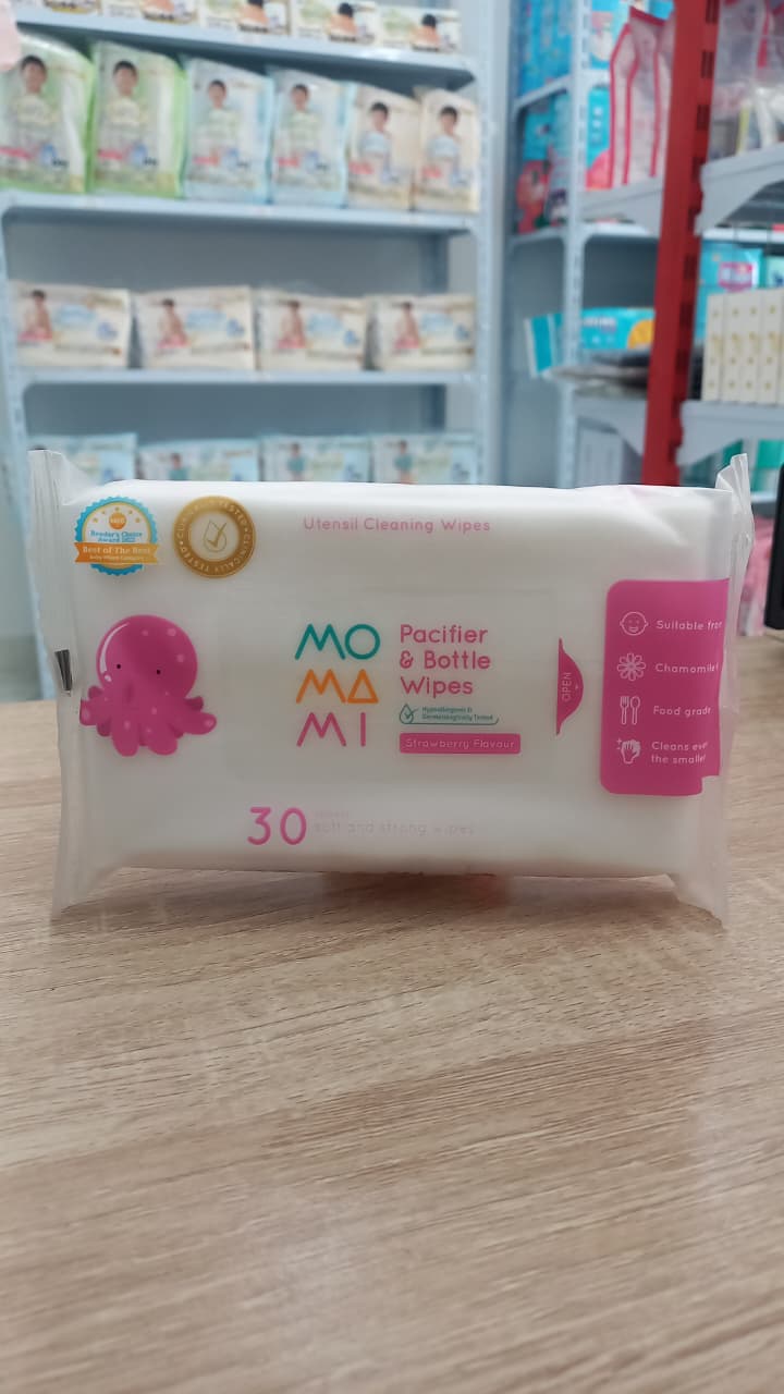 MOMAMI PACIFIER & BOTTLE WIPES 30S