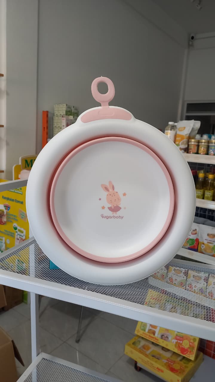 Sugarbaby Foldable Baby Wash Basin Round - Pink