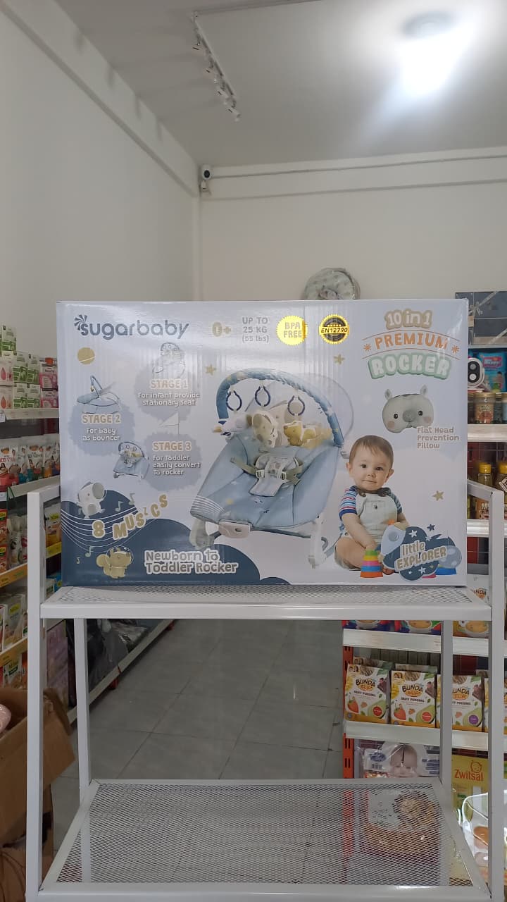 Sugarbaby 10-IN-1 Premium Rocker - Blue Little Explorer