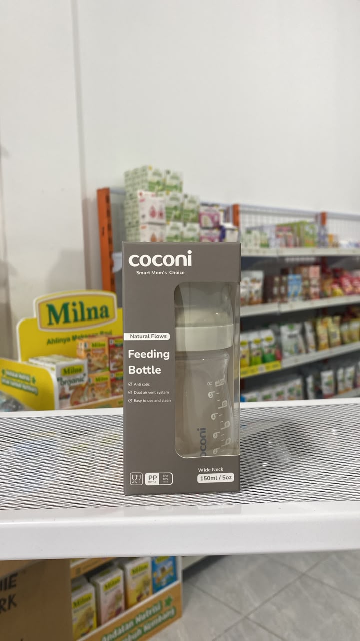 Coconi Wide-neck Baby Bottle 150ml/270ml Botol Susu Dot Bayi AntiColic - 150 Ml / 0M+