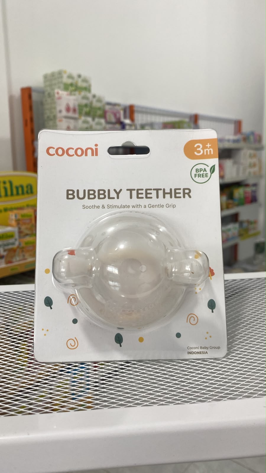 COCONI Bubbly Teether BPA FREE | Mainan Gigitan Bayi Lucu Silikon Lembut BPA FREE FOOD GRADE