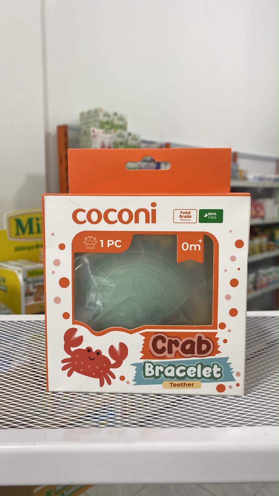 COCONI Bracelet Crab Teether | Gigitan Mainan Gelang Bayi Kepiting - BLUE