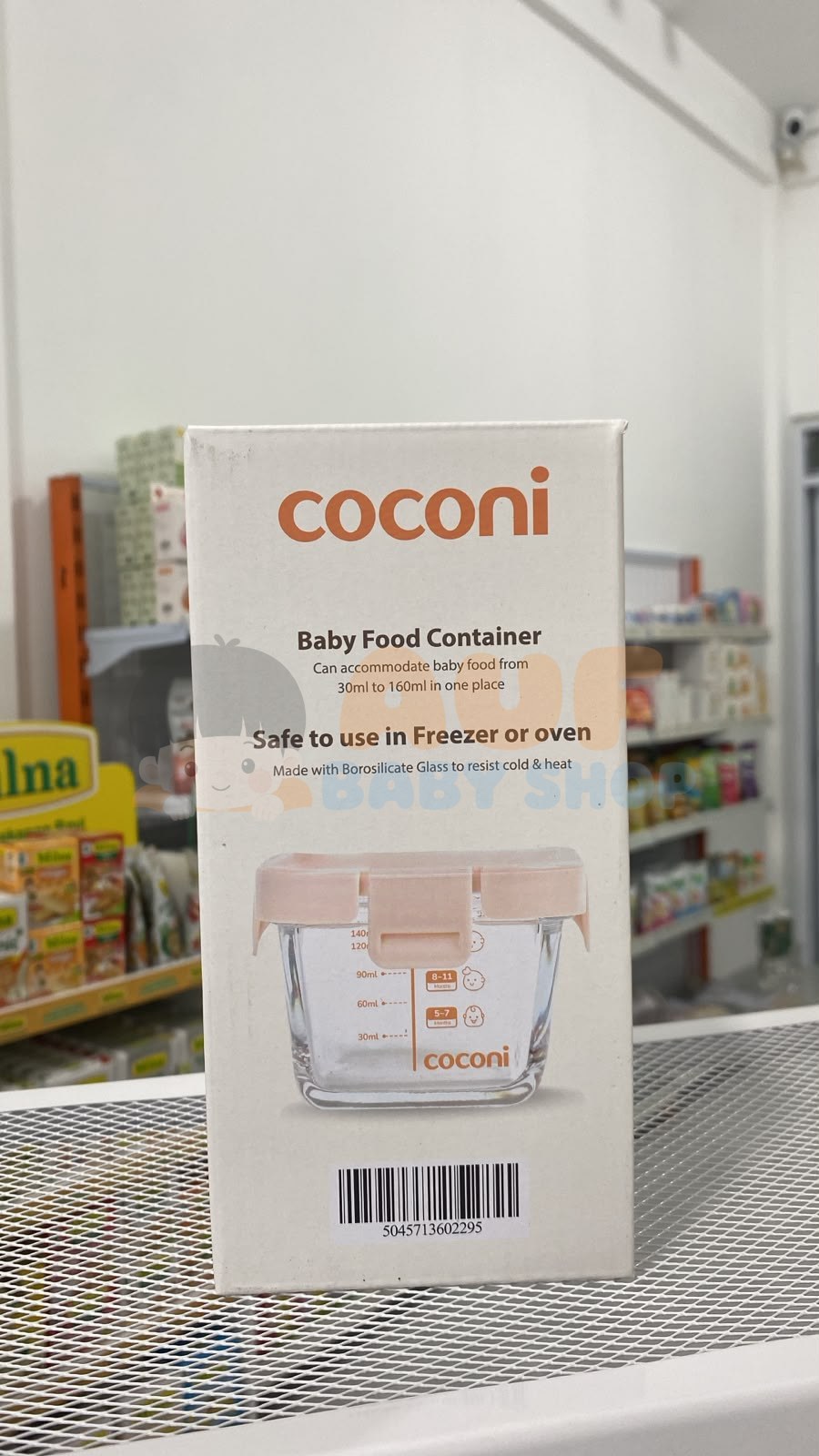 COCONI Baby Food Glass Container 3 Pcs x 160ml | Wadah Penyimpanan Makan Kaca Anak MPASI Kedap Udara - IVORY