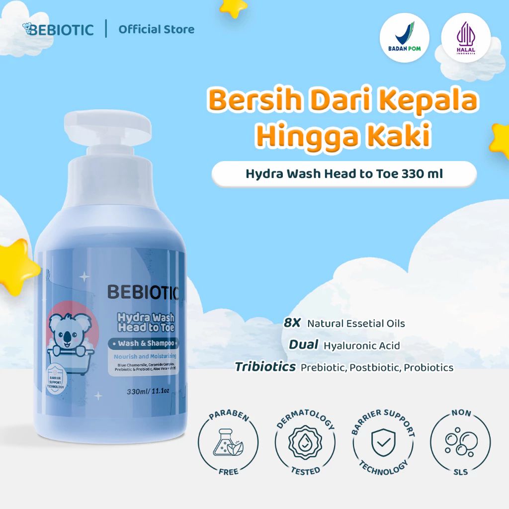 Bebiotic Hydra Wash Head To Toe 330ML