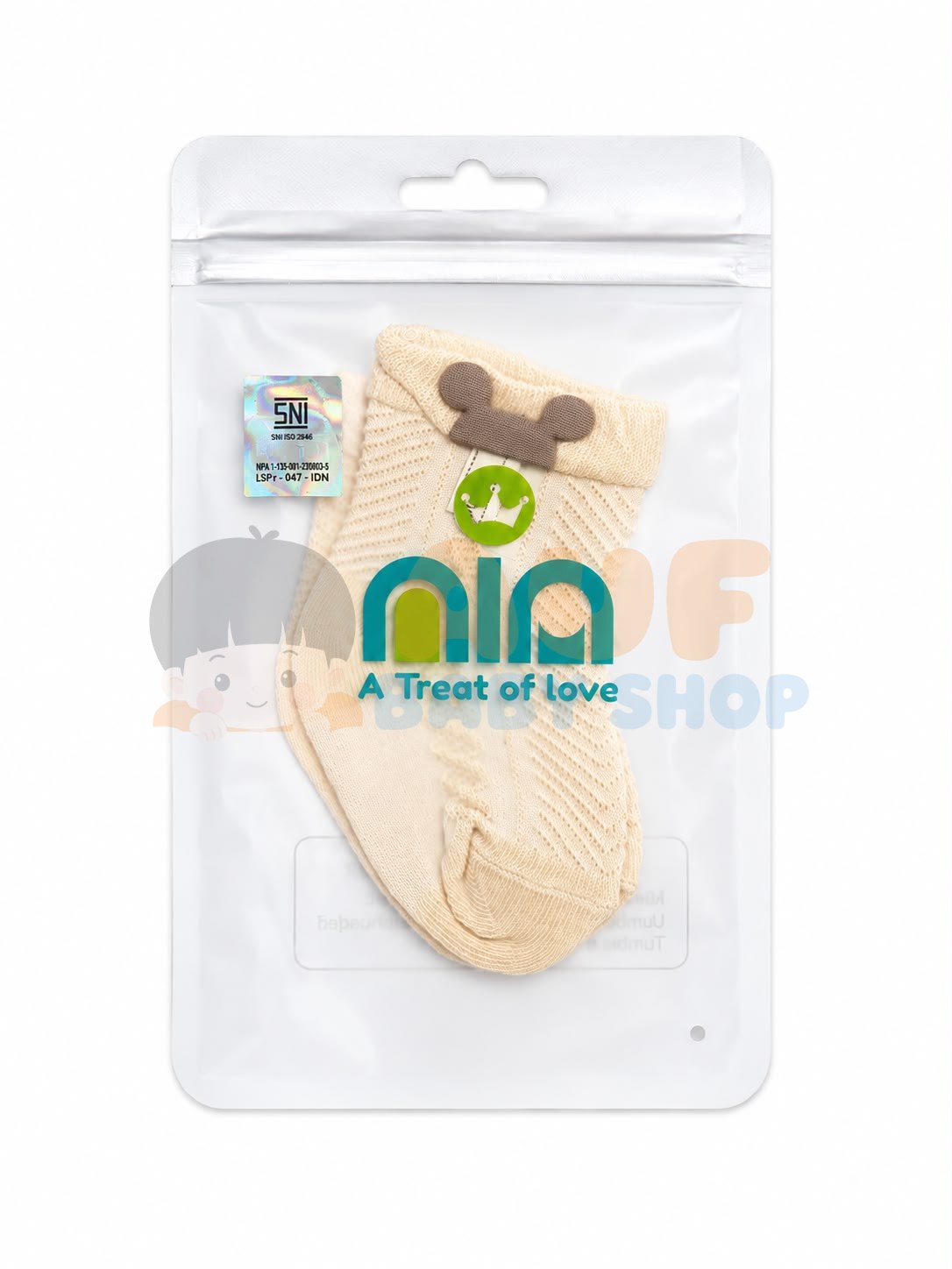 Nia Sock Summer Cream