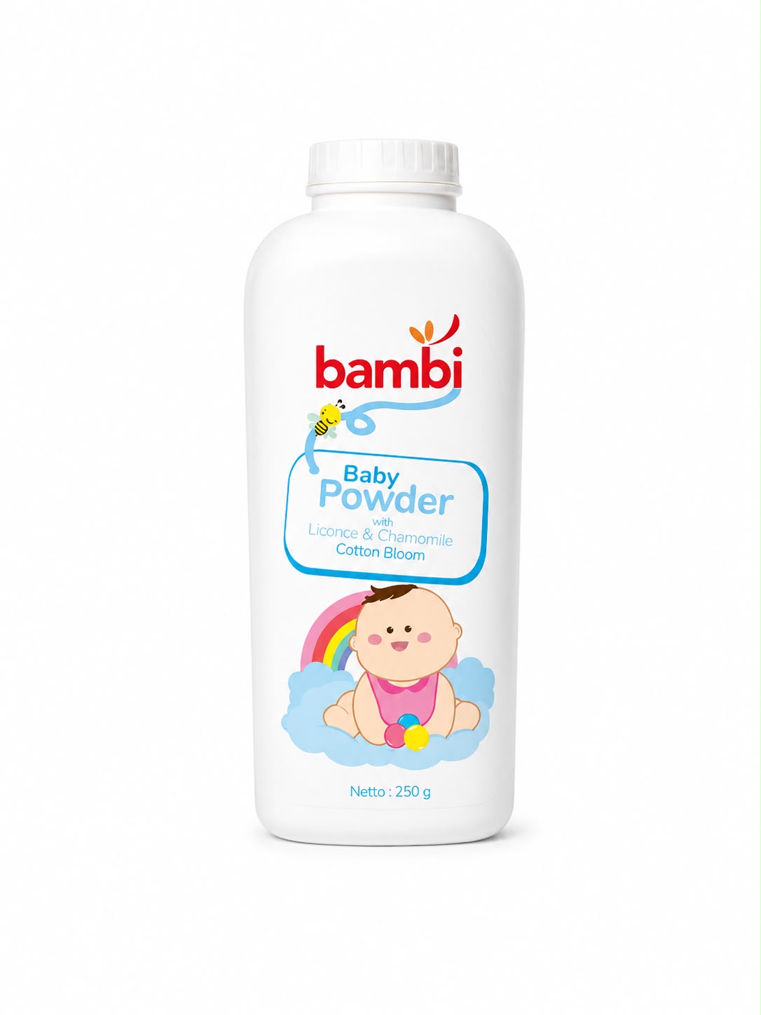 BAMBI B.PWD. 250GR BIRU COTTON BLOOM