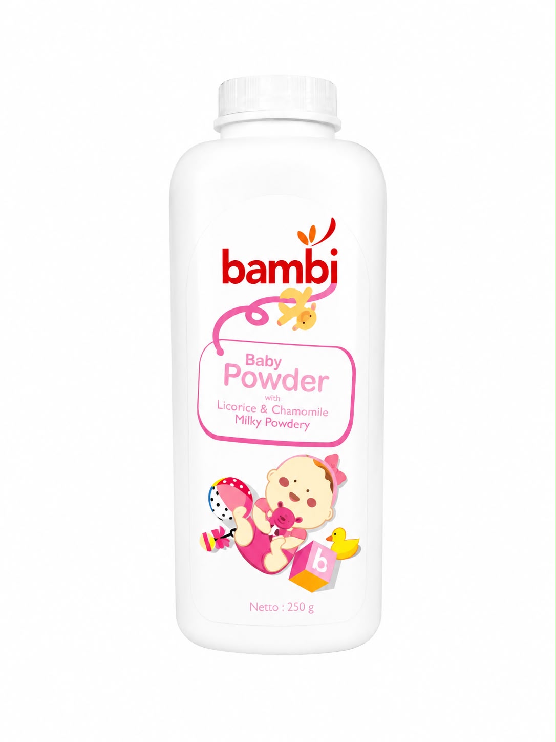 BAMBI B.PWD. 250GR PINK NEW DESIGN MILKY