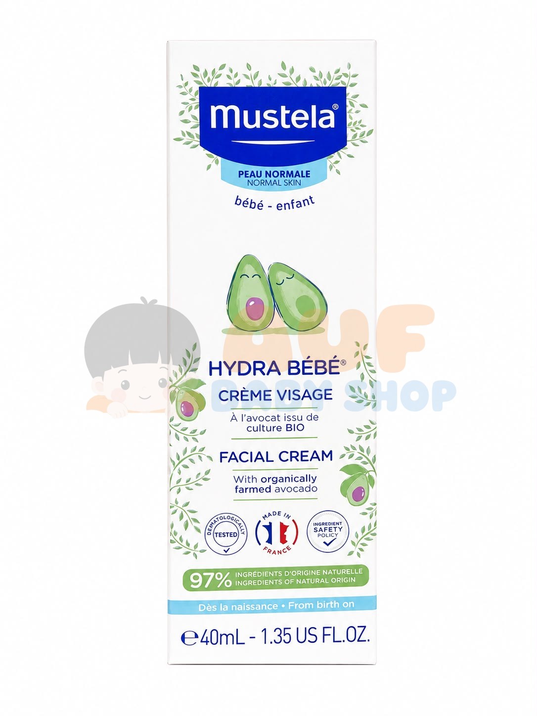 MUSTELA HYDRA BEBE FACIAL CR 40 ML