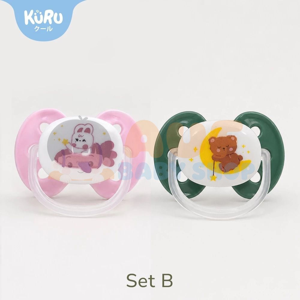 KURU Baby Pacifier Glow In The Dark - (S)Pink Hijau