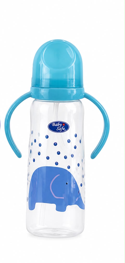 JS09B BOTTLE WGHT STRAW 250ML BIRU