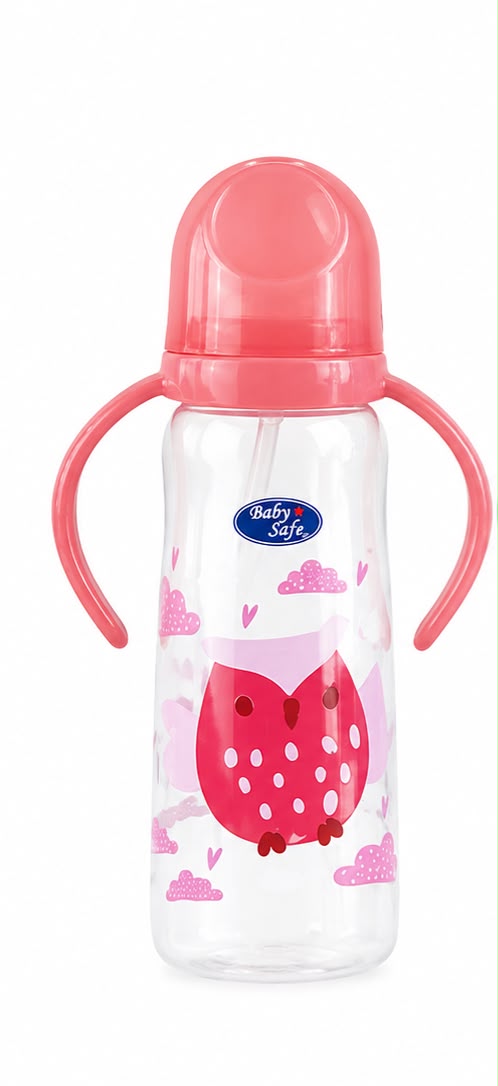 JS09P BOTTLE WGHT STRAW 250ML PINK