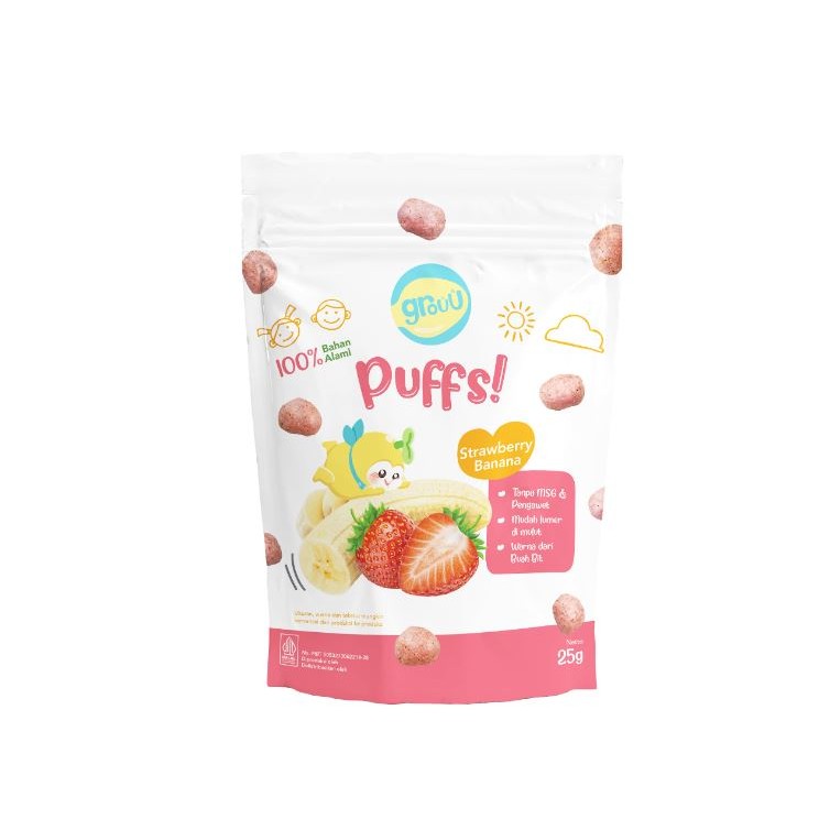 GROUU PUFFS STRAWBERRY & BANANA
