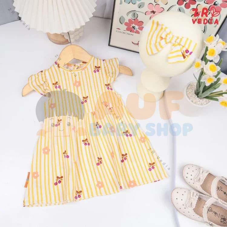 Dress Arabella (Cherry Sun) 3-12 Bulan