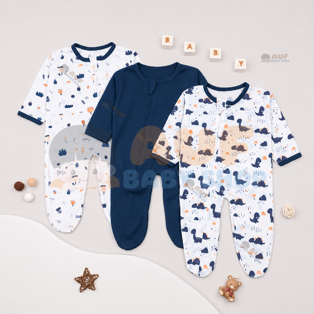 Sleepsuit Isi 3 Navy Dino