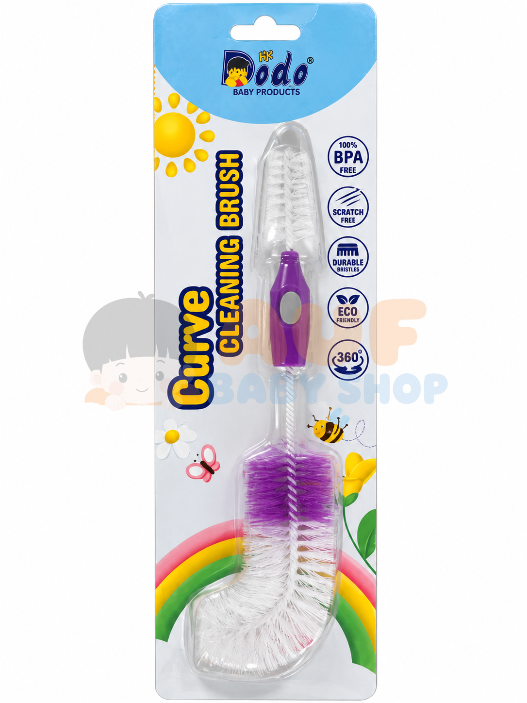 DODO CURVE CLEANING BRUSH - UNGU