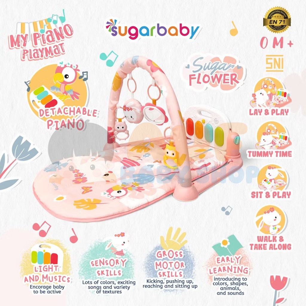 Sugarbaby My Piano Playmat - Pink Sugar Flower