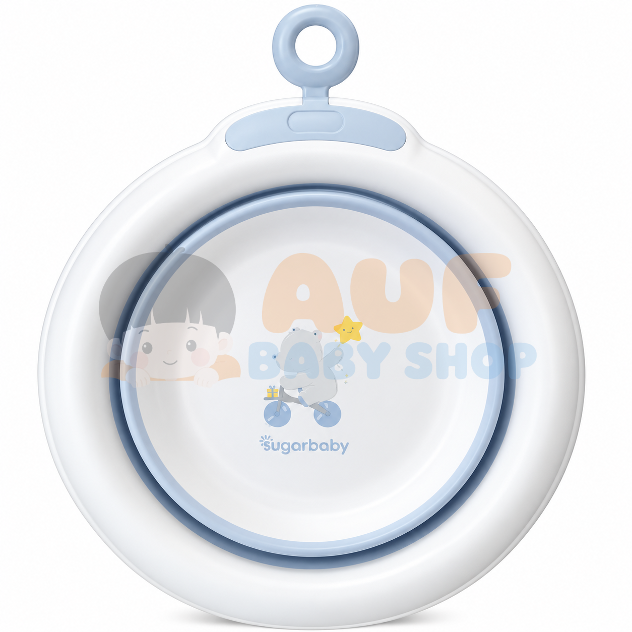 Sugarbaby Foldable Baby Wash Basin Round - Blue