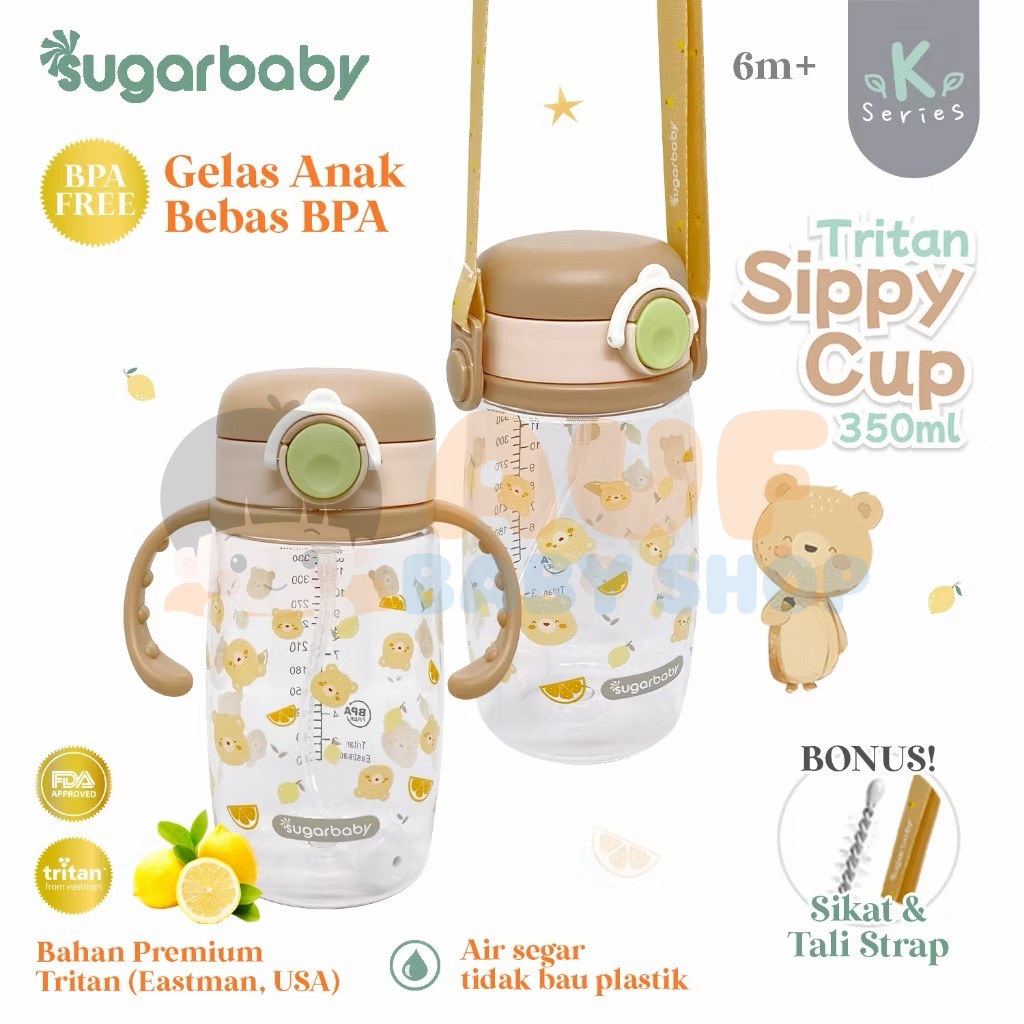 Sugarbaby Tritan Sippy Cup K Serries 350ml - Brown
