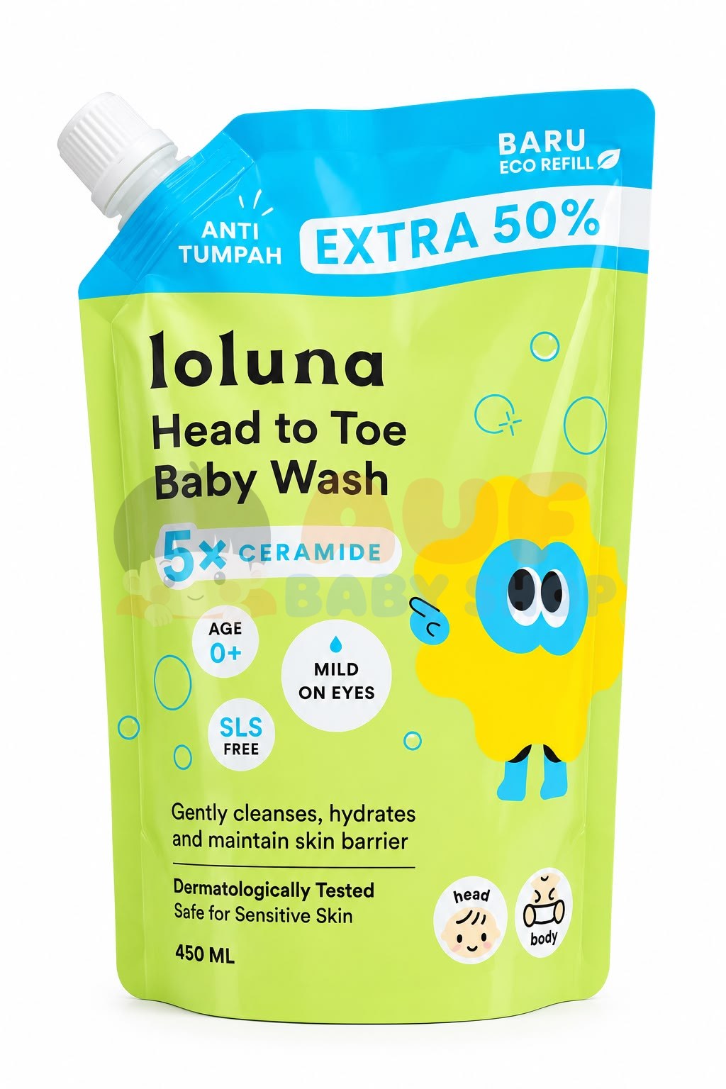 Loluna Head to Toe Baby Wash 450ml