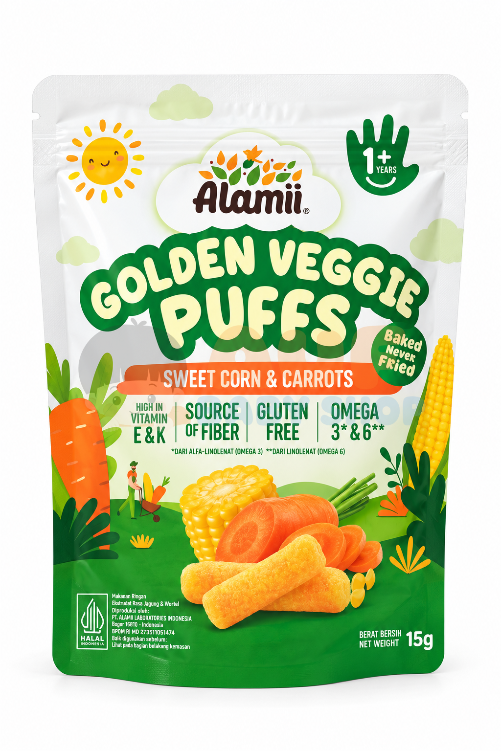 Alamii Golden Veggie Puffs 15Gr