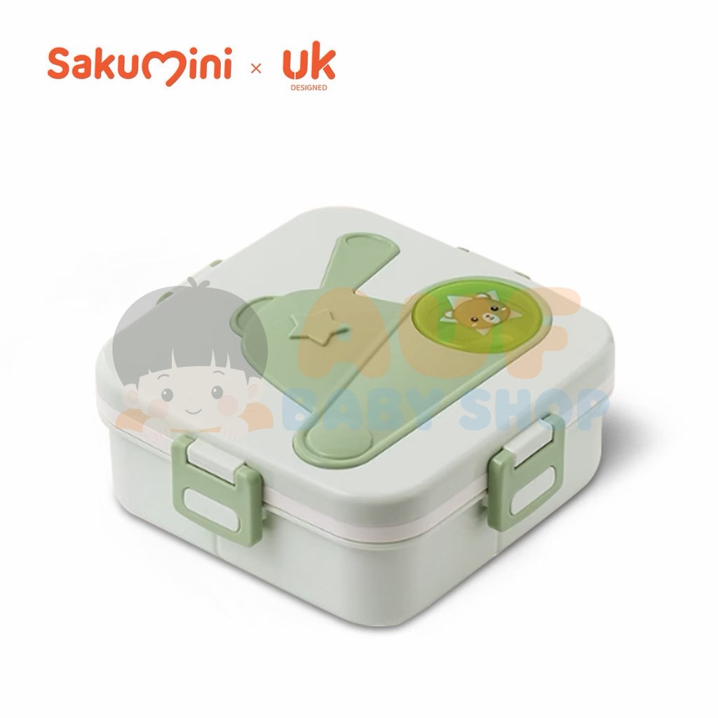 Sakumini Lunch Box 3 Sekat - Hijau