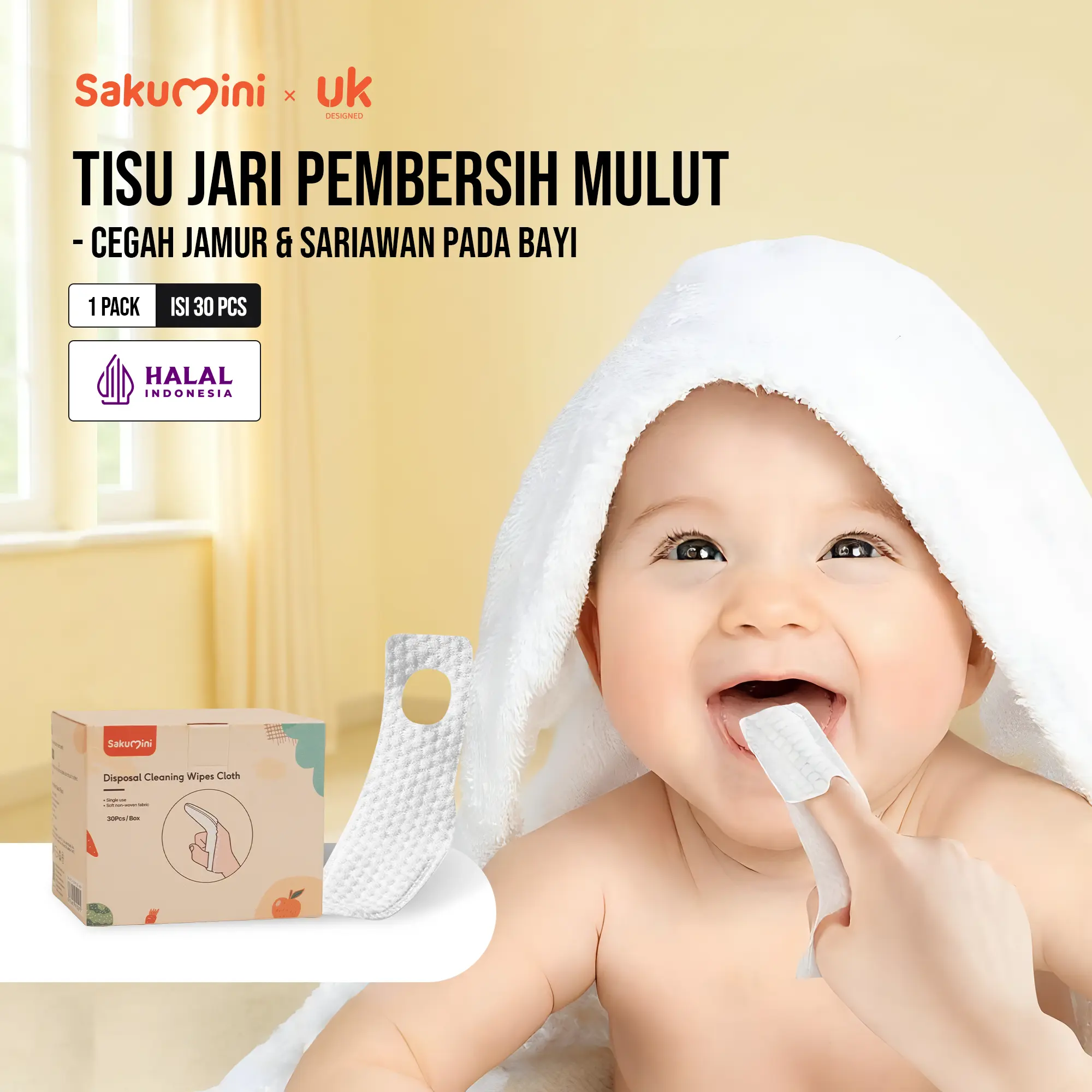 SM Oral Cleaner Finger Wipes 30pcs