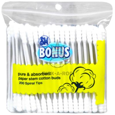 SM Cotton Bud 2in1 200 pcs (Spiral)