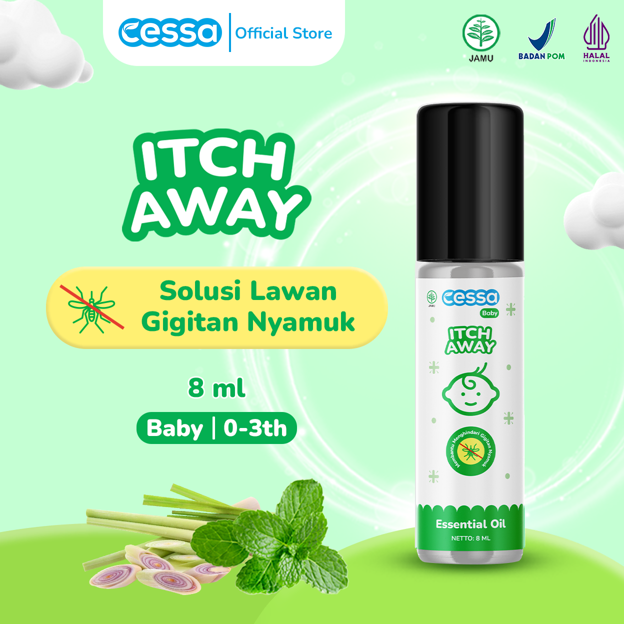 Cessa Essential Itch Away (Hijau) Baby