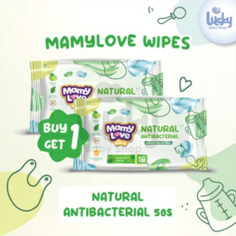 MamyLove Tisue Basah Hijau 50+50