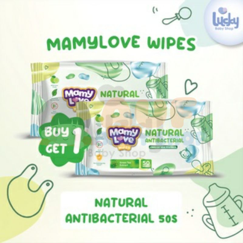 MamyLove Tisue Basah Hijau 50+50