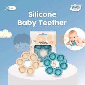 Kuru ST3 Baby Premium Silicone Teether (Beige) Silicone Baby Teether