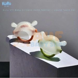 Kuru ST1 Baby Liquid Silicone Hand Teether (Hijau) Little Monster Liquid Tooth Gel