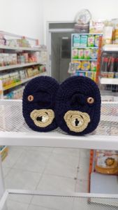 Miwa Sepatu Rajut Navy Bear