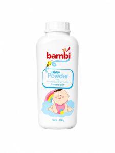 BAMBI B.PWD. 100GR BIRU COTTON BLOOM
