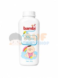 BAMBI B.PWD. 100GR BIRU COTTON BLOOM