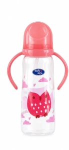 JS09P BOTTLE WGHT STRAW 250ML PINK