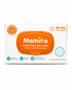 MAMIKO ANTIBACTERIAL BABY WIPES (80S)