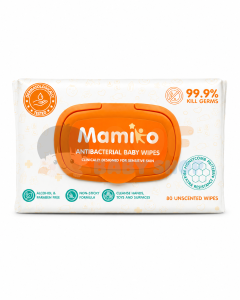MAMIKO ANTIBACTERIAL BABY WIPES (80S)