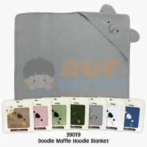 39019 DOODLE WAFFLE HOODIE BLANKET