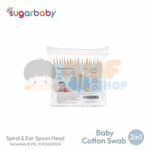 Sugarbaby baby Cotton Swab 2in1 Spiral & Ear Spoon Head 100 PCS