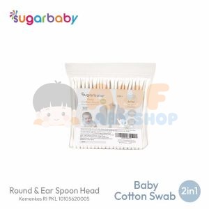 Sugarbaby Baby Cotton Swab 2in1 Round & Ear Spoon Head 100PCS