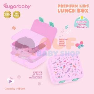 Sugarbaby Premium Kids Lunch Box 650ml - Purple Butterfly