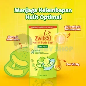 Zwitsal Hair & Body Bath Aloevera 600ml