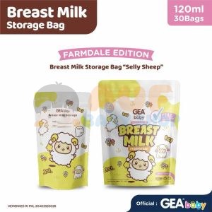GEA BABY 120ML POUCH (SEELY SHEEP) BREAST MILK STORAGE BAG | FARM DALE EDITION